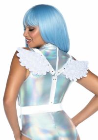 Портупея с крыльями Leg Avenue Furry angel wing body harness O/S sexstyle