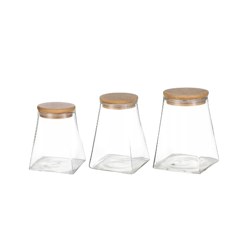 Ємність 600мл 9*9*11,6см з кришкою скло KAMILLE 9036 | Зображення 2