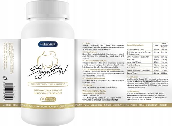Таблетки для збільшення грудей, 90 капсул | Зображення 2