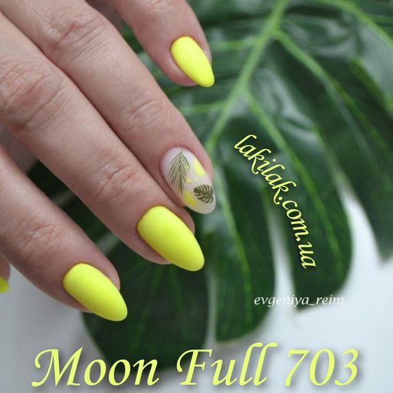 Гель-лак Moon Full Neon №703 лимонный 8 мл