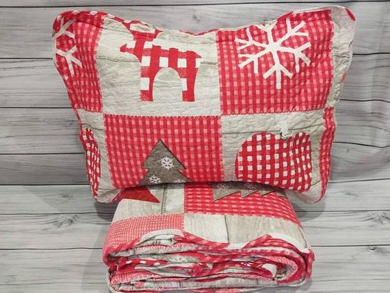 Покрывало стеганое с наволочками Miss Bella 9863 red 250х260см