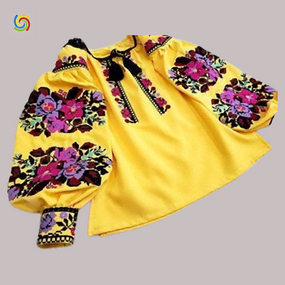 Рубашка Украинская вышиванка  32476 цвет жёлтый размер XXXL