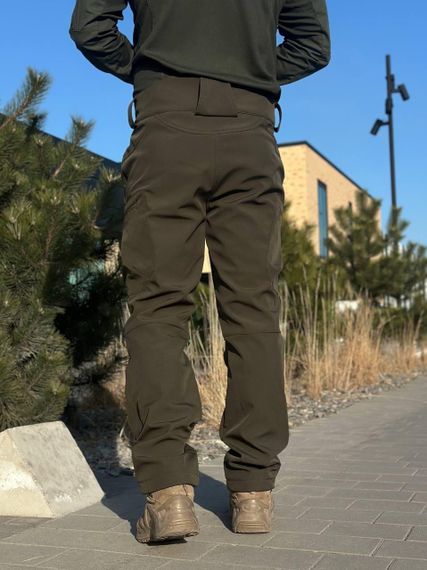 Утеплені Військові штани Soft Shell Military олива | Зображення 8