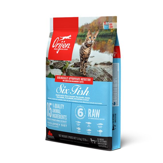 Корм Orijen Six Fish Cat & Kitten сухий з рибою для котів будь-якого віку 5.4 кг