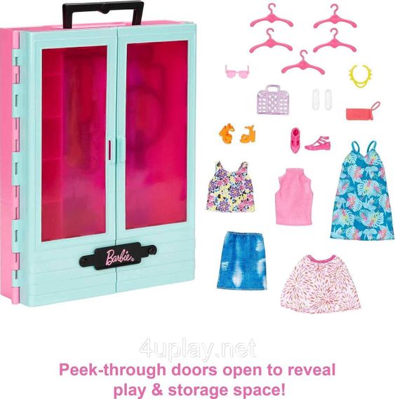 Игровой набор Барби Невероятный шкаф с одеждой и аксессуарами Оригинал Barbie Closet | Зображення 3