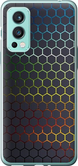 Чехол на OnePlus Nord 2 Переливающиеся соты "498u-2468-17620"