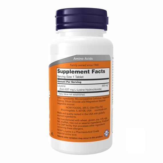Lysine 500mg - 250 tabs | Зображення 1