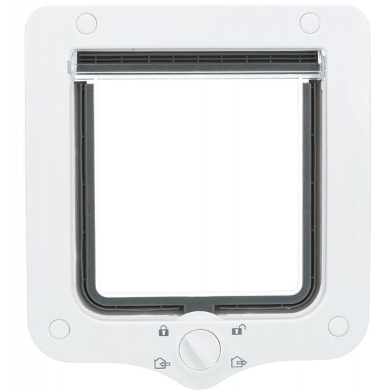 Двері Trixie для котів чотирьохсторонні з тунелем білі пластикові 20х22 см | Зображення 1