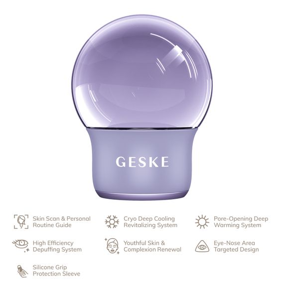 Масажер для обличчя і тіла GESKE Cool&Warm Face and Body Massager 7в1 starlight, Фіолетовий | Зображення 1