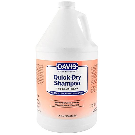Davis Quick-Dry Shampoo шампунь для регулярного очищення шерсті у собак і котів, 3.79 л