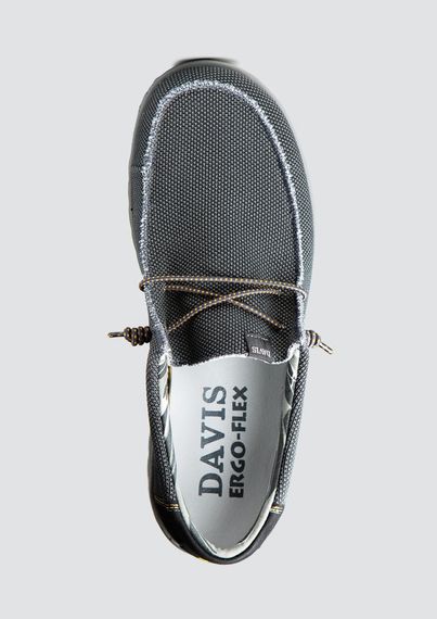 Текстильные мокасины серого цвета 40 размер 43