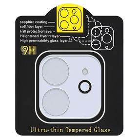 Захисне скло на камеру Full Block (тех.пак) для Apple iPhone 12 (6.1") Прозорий