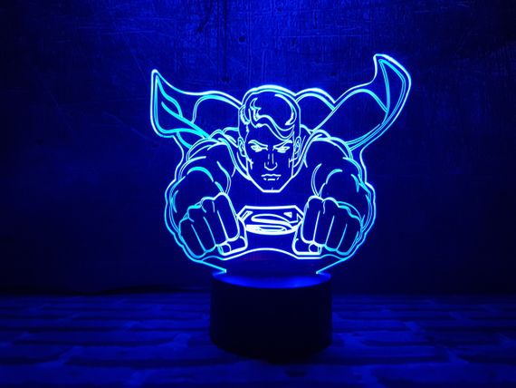 Змінна пластина для 3D каганця "Супермен" 3DTOYSLAMP