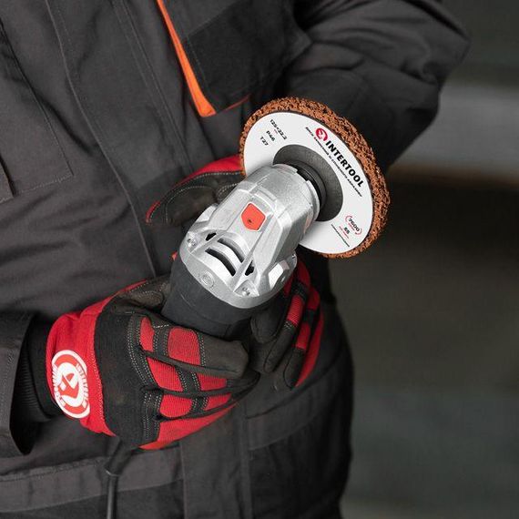 Диск зачистний з спіненого абразиву помаранчевий 125*22.2*13 мм, P46, T27 INTERTOOL BT-0605 | Зображення 6