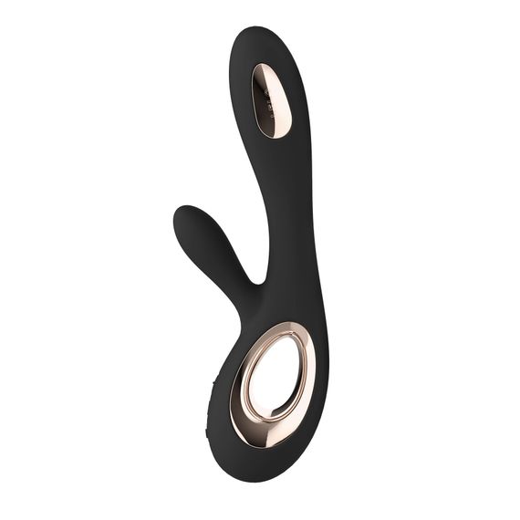 Вібратор-кролик LELO Soraya Wave Black, манливі рухи стовбура | Зображення 2