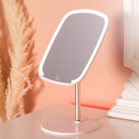 Настільне дзеркало з підсвічуванням 23х18 см для макіяжу на ніжці Рожеве HP-10-6AP | Зображення 6