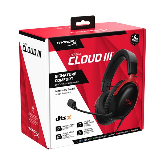 Навушники HyperX Cloud III Black-Red (727A9AA) | Зображення 8