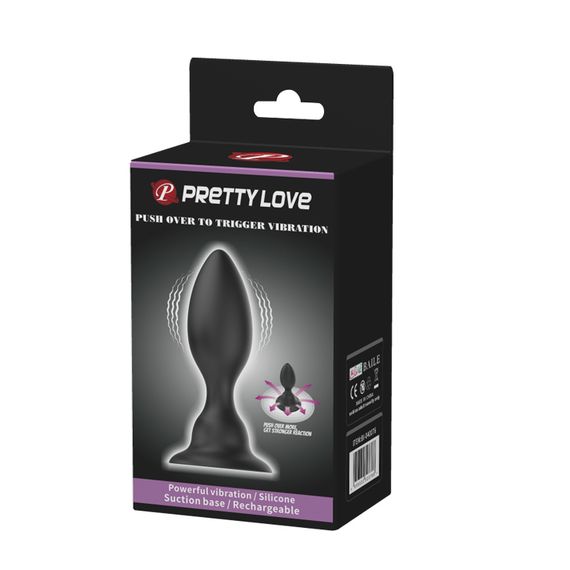 Анальна пробка - Pretty Love Push Over To Trigger Vibration Black | Зображення 1