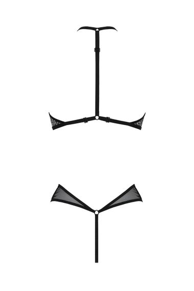 Сітчасте боді з мереживом на грудях Passion SATARA BODY XXL/XXXL black sexstyle | Зображення 3