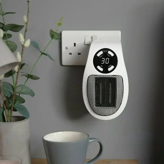 Портативний обігрівач 500W, Portable Heater з дисплеєм / Настінний електрообігрівач | Зображення 2