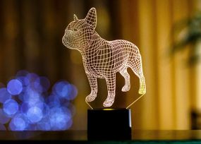 Змінна пластина для 3D світильників "Французький бульдог" 3DTOYSLAMP