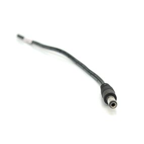 Роз'єм живлення DC-M (D 5,5x2,5мм) => кабель довжиною 25см black, Black plug  OEM Q100