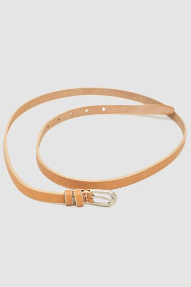 Ремінь жіночий тонкий, колір бежевий, 196R15Y0W15 | Зображення 2