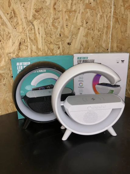 Умный светильник/ Ночник c беспроводной зарядкой для телефона/Bluetooth-колонка | Зображення 5