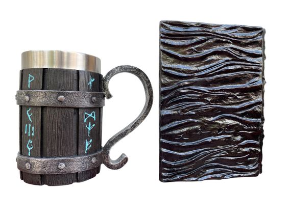 Подарунковий набір Кухоль 3D Скандинавські Руни та Блокнот 3D «Книга, що дивиться у відповідь» | Зображення 1