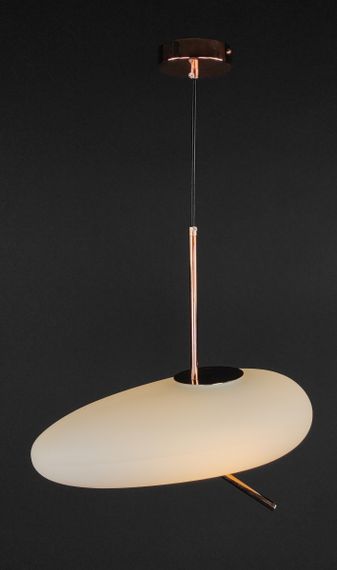 Люстра світлодіодна підвісна LED світильник для квартири на стелю лед 27713 Бронза 45-140х22х40 см. | Зображення 3