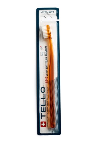 Зубна щітка Tello 6240 Ultra Soft, d 0.10 mm, помаранчева