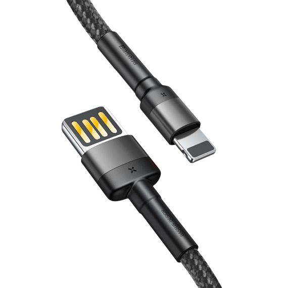 Дата кабель Baseus Cafule Lightning Cable Special Edition 2.4A (1m) (CALKLF-G) Серый