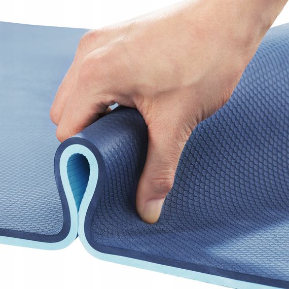 Килимок (мат) спортивний 4FIZJO TPE 180 x 60 x 1 см для йоги та фітнесу Blue/Sky Blue (P-5907739317094) | Зображення 5