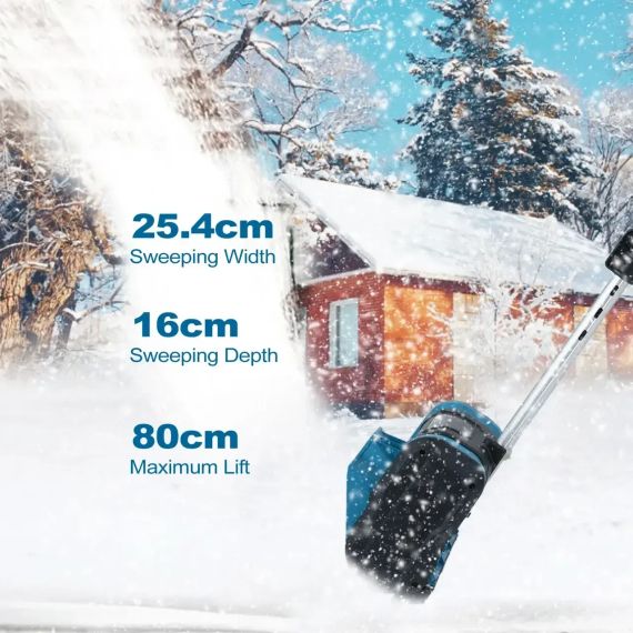 Снігоприбирач акумуляторний на 2 АКБ складаний Krafftec 36V 6Ah | Зображення 4