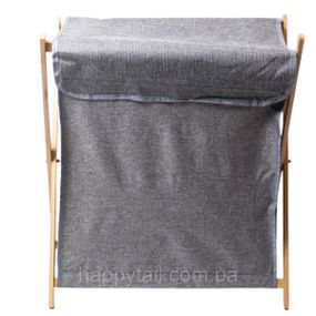 Корзина для белья на подставке 52×30×60 (см) мягкая Серый HP-41-17