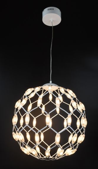 Люстра світлодіодна підвісна LED світильник для квартири на стелю лед 26279 Білий 65-250х50х50 см. | Зображення 7