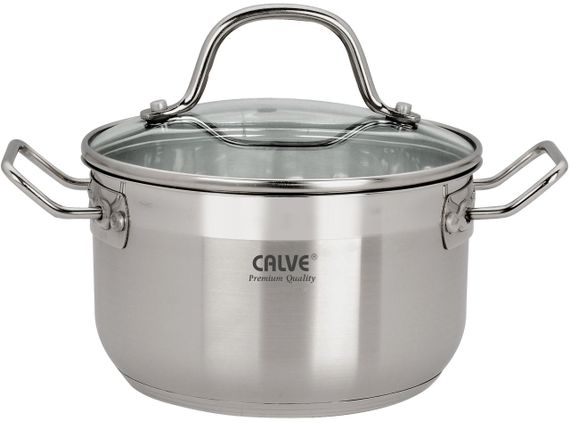 Кастрюля Calve CL-1070, 2.5 л, 18 см, из нержавеющей стали с крышкой, для всех типов плит