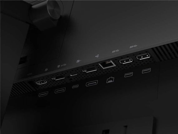 Монитор Lenovo ThinkVision P24h-20 / 24" (2560x1440) IPS / 1x HDMI, 2x DisplayPort, 1x USB Tipe-C, 4x USB 3.0, 1x Audio, 1x Ethernet / 2x 1W / VESA 100x100 / Pivot б/у | Зображення 6