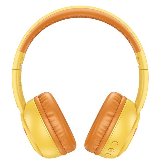 Накладные беспроводные наушники Hoco W60 Rhyme for children Sun yellow | Зображення 2