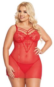 Пеньюар - Aldona, red - XL sexstyle