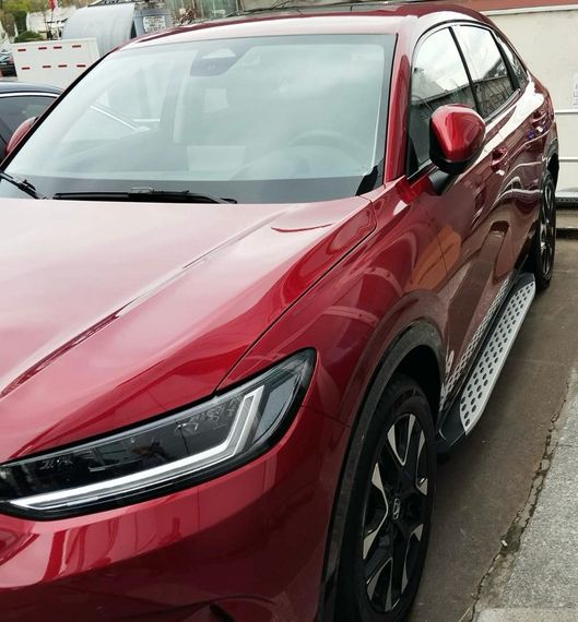 Бокові пороги Shining V1 (2 шт., Алюміній) для Honda HR-V 2021- рр | Зображення 1