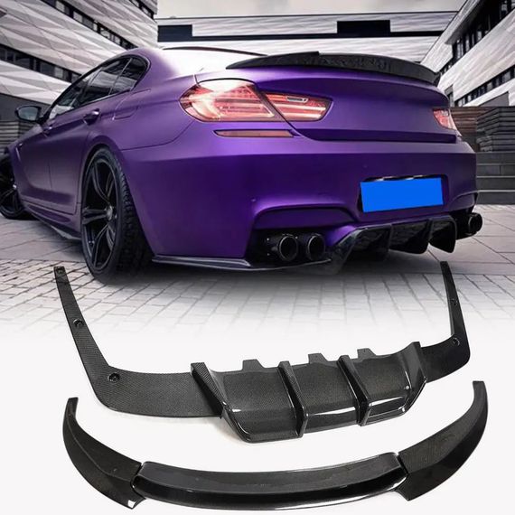 Диффузор заднего бампера Карбон V4 (для M6) для BMW 6 F12/F13/F06 2011-2018 гг