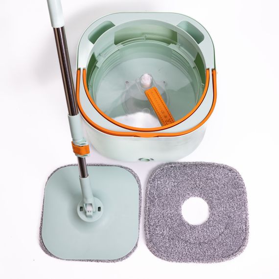 Набор для уборки швабра с отжимом и ведром профессиональная швабра с ведром Зеленый HP-35015-46 | Зображення 8