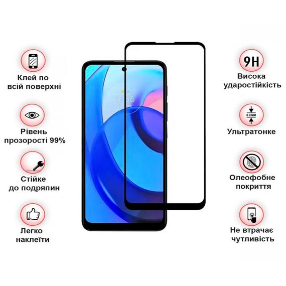 Скло захисне BeCover Motorola Moto E30 / E40 Black (708143) | Зображення 2