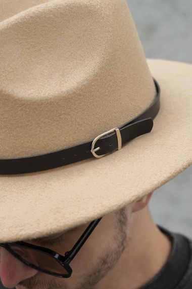 Капелюх Without Fedora з ремінцем Beige | Зображення 2