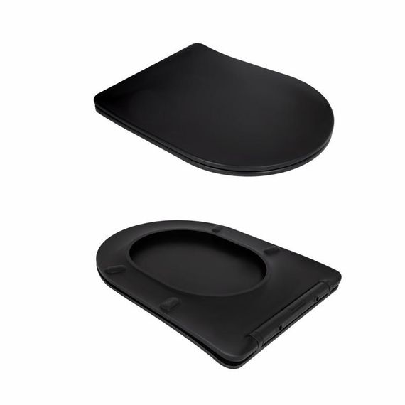 Унітаз підвісний Qtap Taurus Ultra Quiet 515×360×350 мм, Matt Black, з сидінням Slim Duroplast / Soft-close / Quick Release | Зображення 7