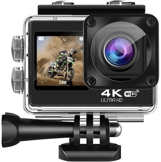 Екшн-камера водонепроникна спортивна CSZ-Q60AR 9464 з пультом, чорна