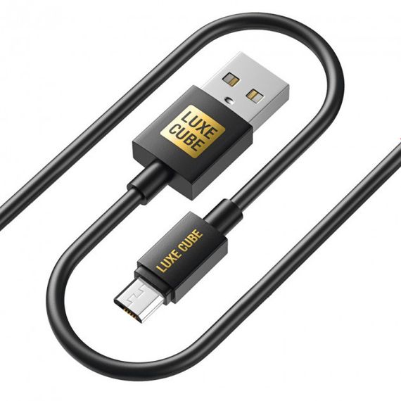 Кабель Luxe Cube USB micro to USB 1м 3А чорний