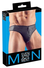 Чоловічі стрінги зі стразами по блискавці Sven Joy Ment Men's String, чорний, S