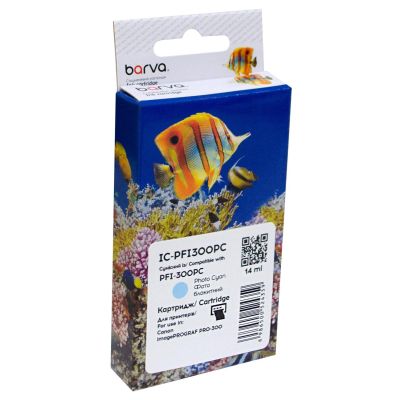 Картридж Barva Canon PFI-300PC 4197C001 625с photo cyan (IC-PFI300PC)